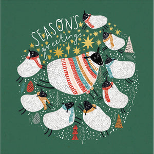 Woodmansterne Sheep Jumping Christmas Card image 0