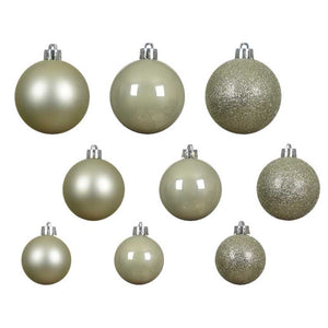 Decoris Shatterproof Baubles in White Mint (Pack of 30) image 1