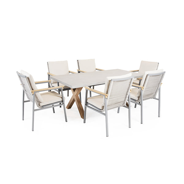 Supremo Novara 6 Seat Rectangular Garden Dining Set image 3