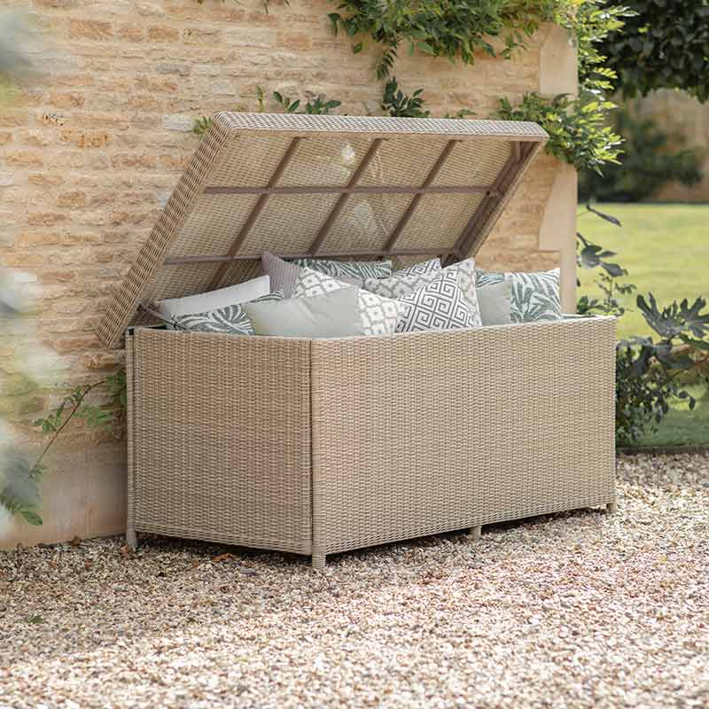 Bramblecrest Chedworth Sandstone Cushion Storage Box with Liner - Large image 0