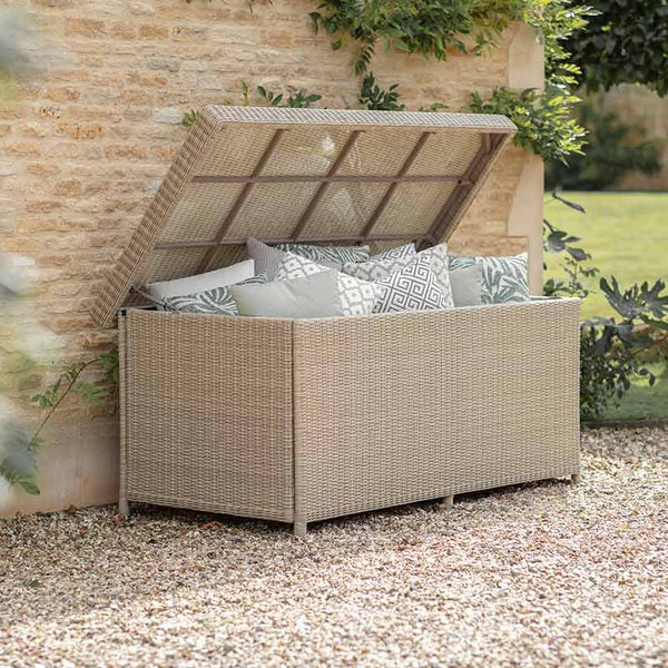 Bramblecrest Chedworth Sandstone Cushion Storage Box with Liner - Large image 1