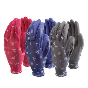 Town & Country Flexigrip Gloves (Pack of 3) - Pink, Grey & Purple image