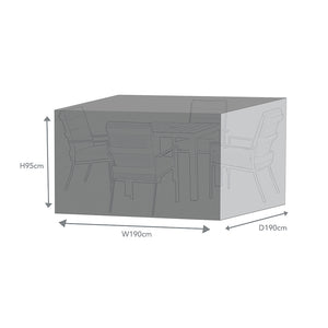 Supremo TEX 4 Seat Square Dining Set Furniture Cover image 0