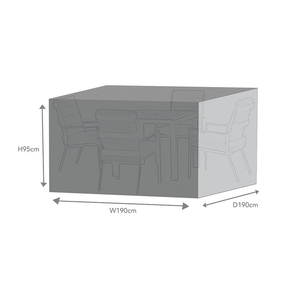 Supremo TEX 4 Seat Square Dining Set Furniture Cover image 0