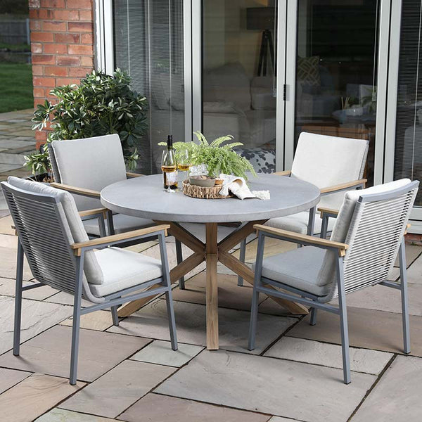 Supremo Novara 4 Seat Round Outdoor Dining Set image 0