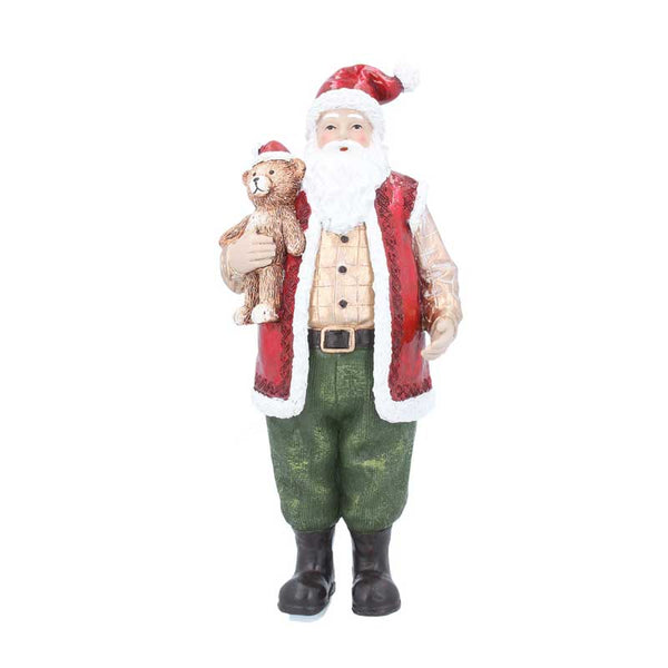 Gisela Graham Resin Santa with Short Coat image 0