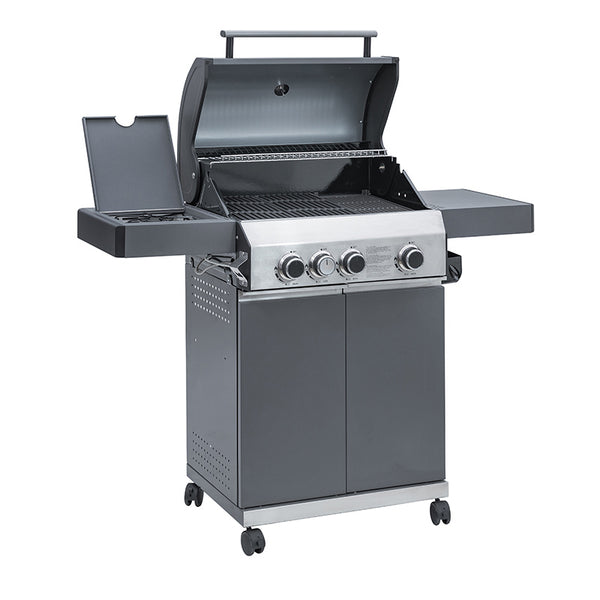 Grillstream Classic 3 Burner Hybrid Barbecue with Side Burner - Matt Grey image 3