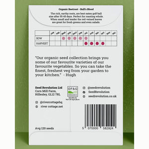 River Cottage Organic Seeds – Beetroot ‘Bull’s Blood’ (1 Packet) image 1