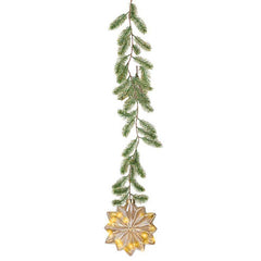 Lumineo Micro LED Hanging Amber Flower with Faux Foliage image 0