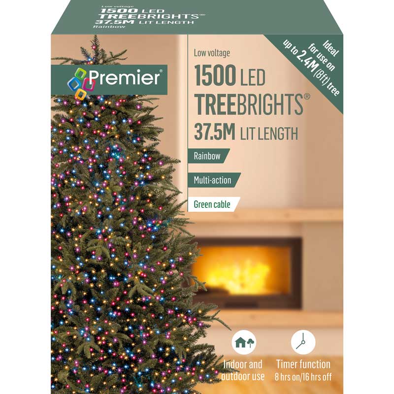 Premier 1500 Multi-Action LED TREEBRIGHTS with Timer - Rainbow image 0