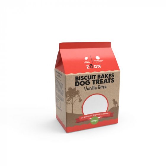 Zoon Biscuit Bakes Vanilla Bites Dog Treats (400g) image 0