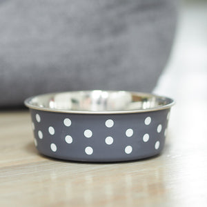 Zoon Navy Polka Bella Dog Bowl image 0