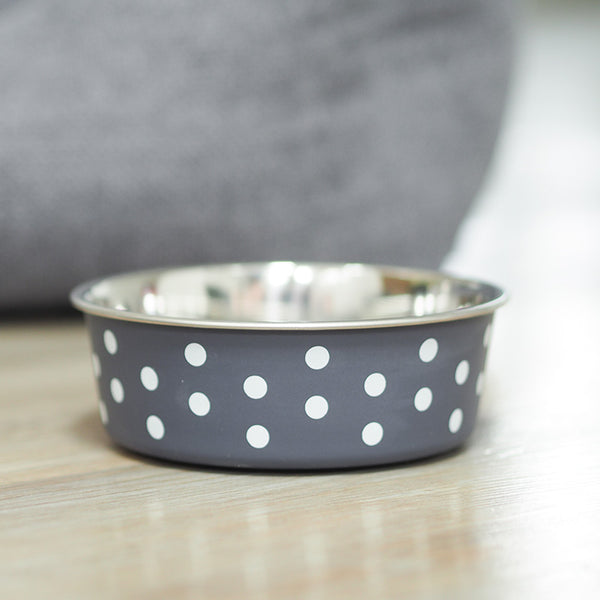 Zoon Navy Polka Bella Dog Bowl image 0