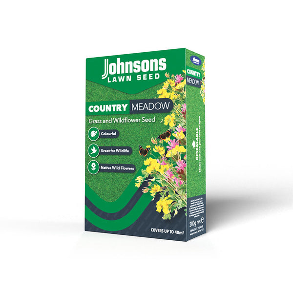 Johnsons Country Meadow Grass & Wildflower Seed 200g image 0