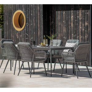 Bramblecrest Oregon 6 Seat Rectangular Garden Dining Set image 0