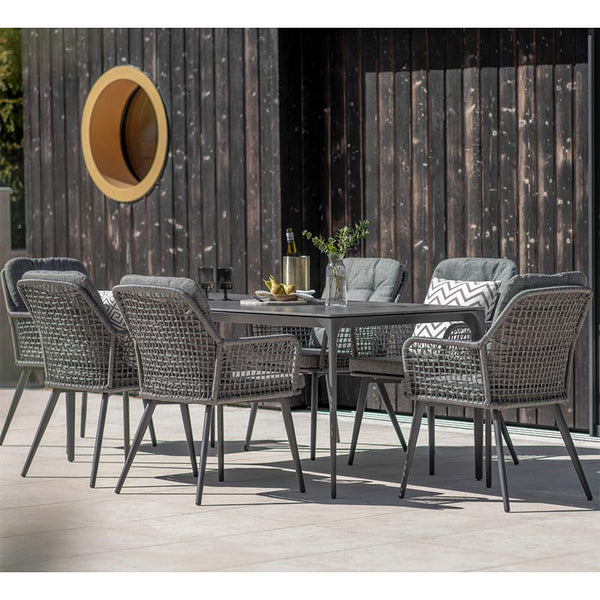 Bramblecrest Oregon 6 Seat Rectangular Garden Dining Set image 0