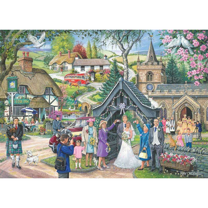 House of Puzzles No.4 Wedding Day 1000 Piece Jigsaw Puzzle - Find The Differences image 0