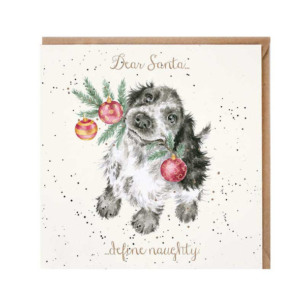 Wrendale Designs Dear Santa Define Naughty Christmas Card image 0
