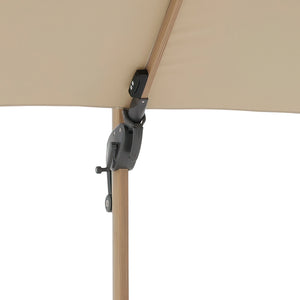 Bramblecrest Truro 3 x 3 m Square Cantilever Wood Effect Parasol in Sand with LED, Granite Base &amp; Cover image 5
