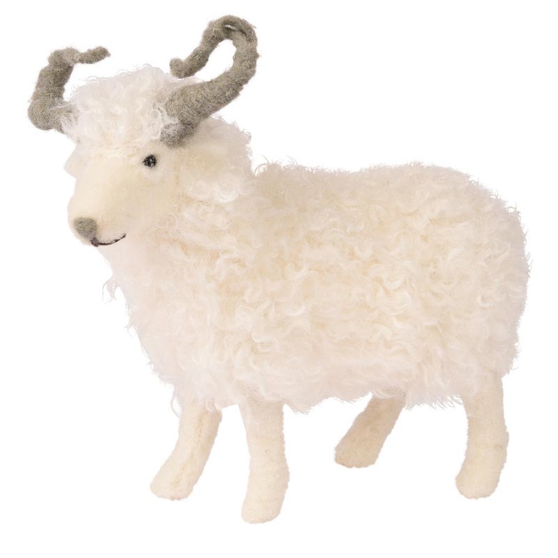 Faux Fur Sheep with Horns image 0