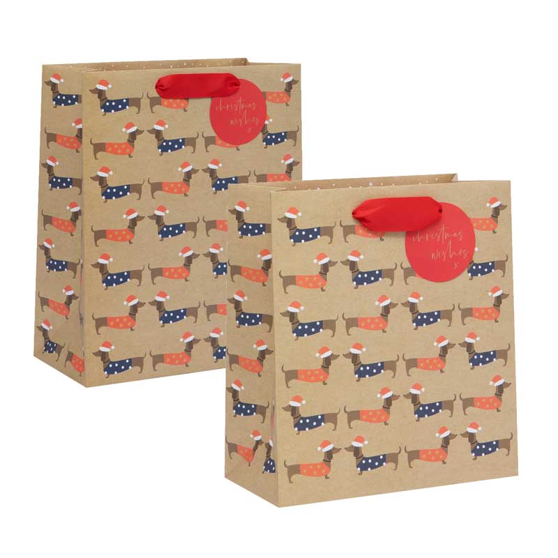 Glick Dachshund Kraft Gift Bag image 0