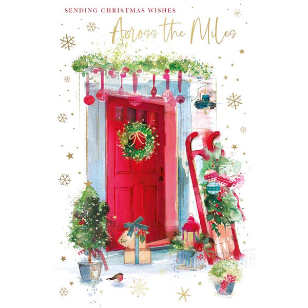 Words N Wishes Christmas Front Door Scene Christmas Card image 0