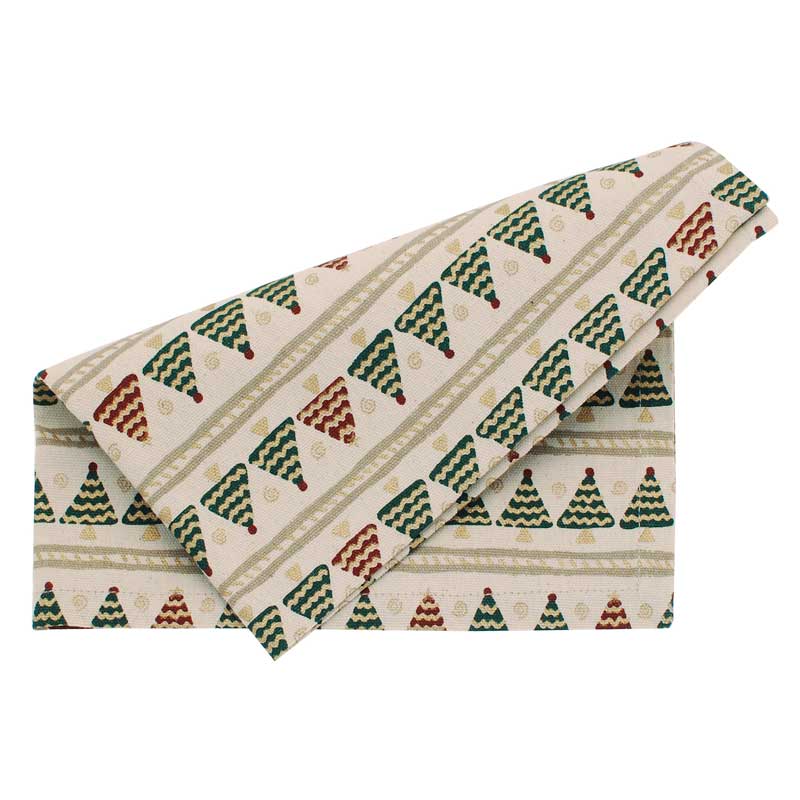 Walton & Co Christmas Tree Stripe Napkins (Pack of 4) image 0