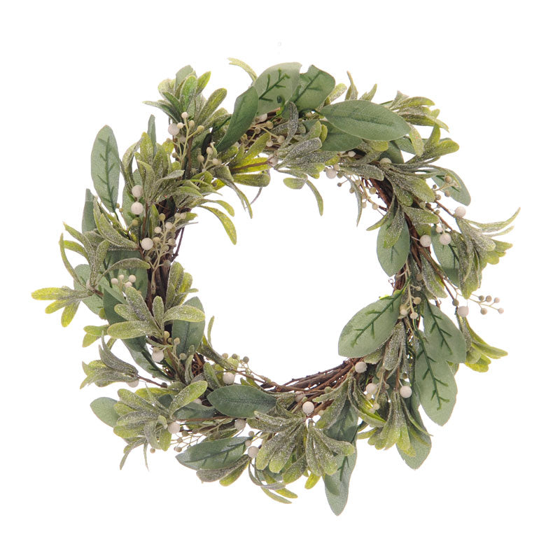 Festive Green Mistletoe Wreath image 0