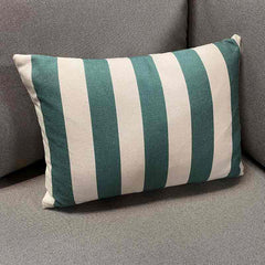 Bramblecrest Rectangular Scatter Cushion, 45 x 30cm â€“ Jade Stripe image 0