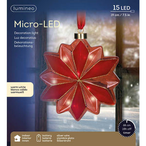 Lumineo Micro LED Hanging Red Flower image 1