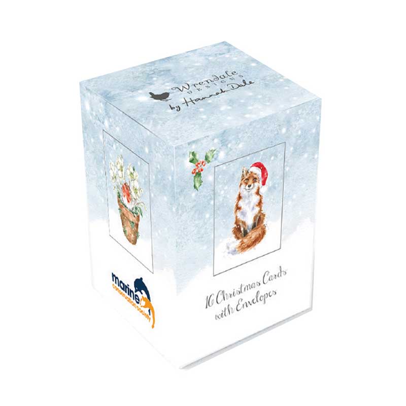 Wrendale Designs Charity Mini Boxed Cards - Fox (Pack of 16) image 0