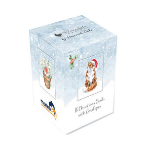 Wrendale Designs Charity Mini Boxed Cards - Fox (Pack of 16) image 1