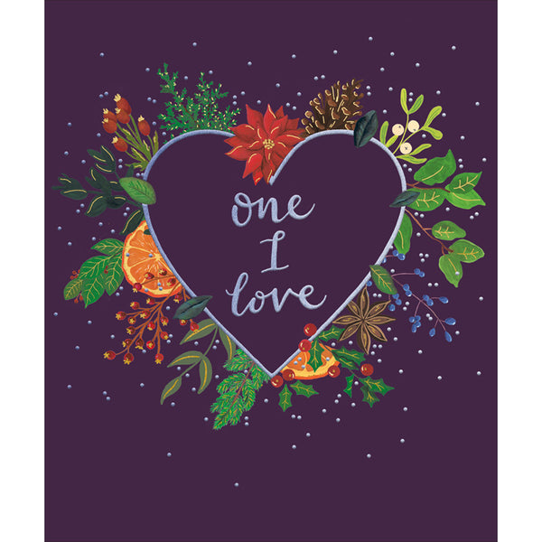 Woodmansterne Text In Heart Christmas Card image 0