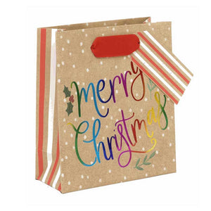 Glick Rainbow Merry Christmas Gift Bag - Small image