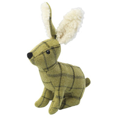 House of Paws Tweed Plush Hare Dog Toy image 0