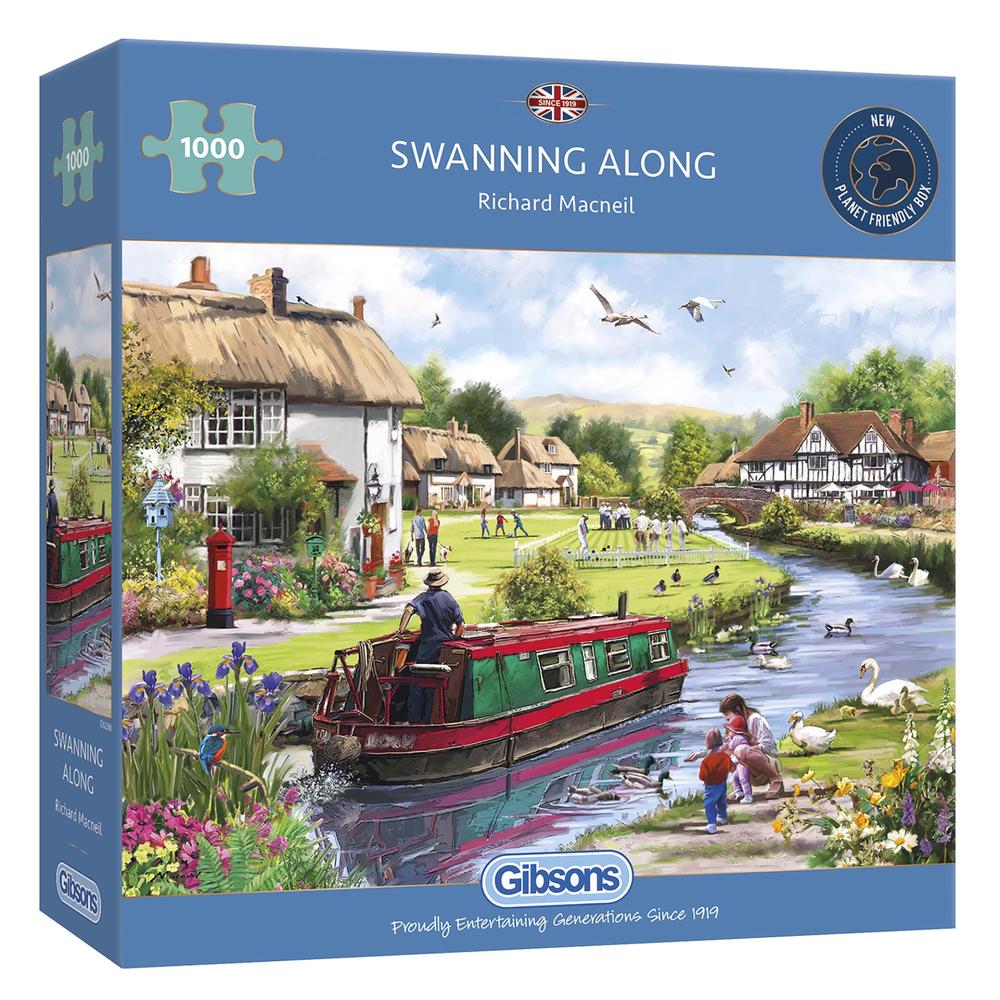 Gibsons Swanning Along 1000 Piece Jigsaw Puzzle image 0