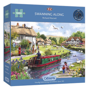 Gibsons Swanning Along 1000 Piece Jigsaw Puzzle image 1