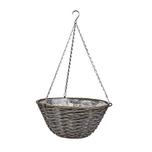 Smart Garden Kielder Faux Rattan Hanging Basket (14-inch) image 1