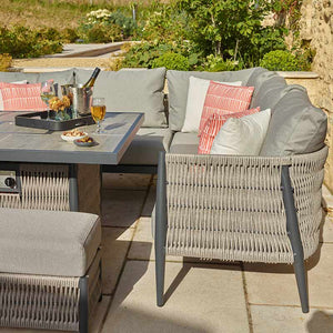 Bramblecrest Mauritius Corner Set with Firepit Table image 3