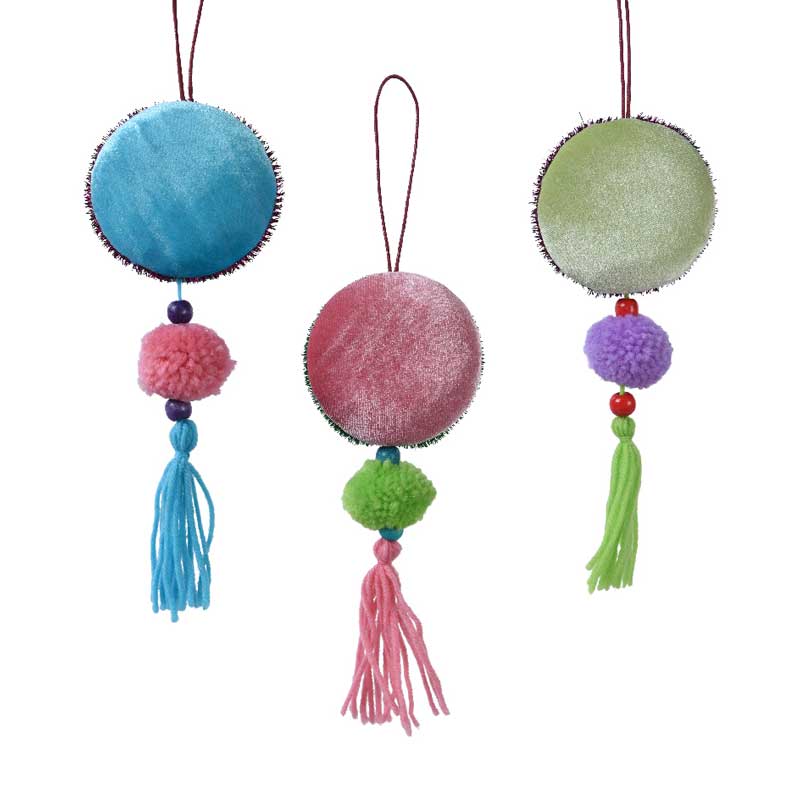 Decoris Pompom &amp; Tassel Hanging Decoration (Assorted Designs) image 0