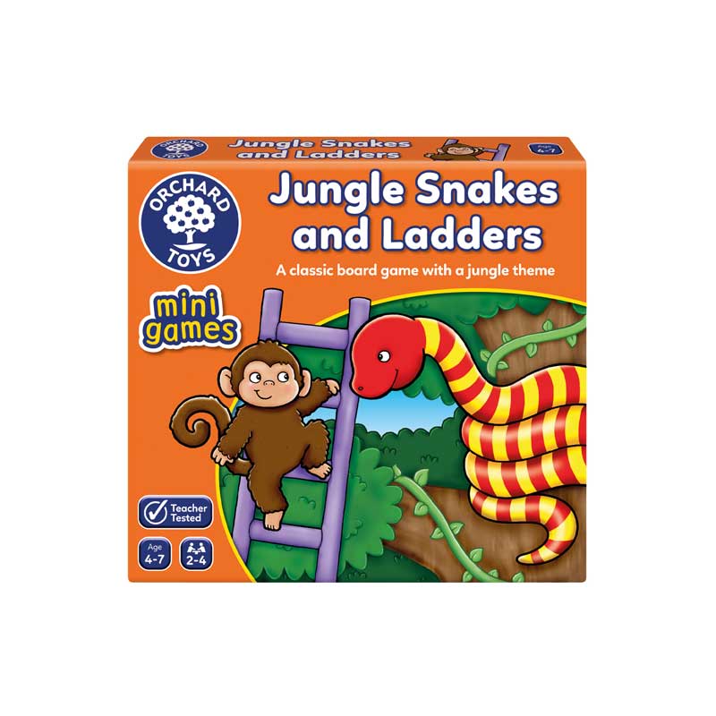 Orchard Toys Jungle Snakes & Ladders Mini Game image 0