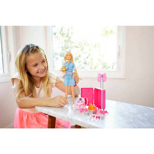 Barbie Travel Doll & Puppy Playset image 1