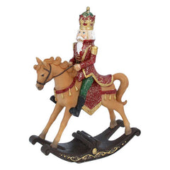 Gisela Graham Resin Nutcracker on Rocking Horse image 0