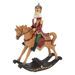 Gisela Graham Resin Nutcracker on Rocking Horse image 0