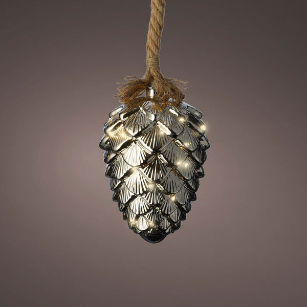 Lumineo Micro LED Hanging Smokey Pinecone image 2