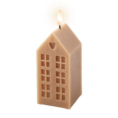 Lumineo Brown Wax LED House Candle image 0