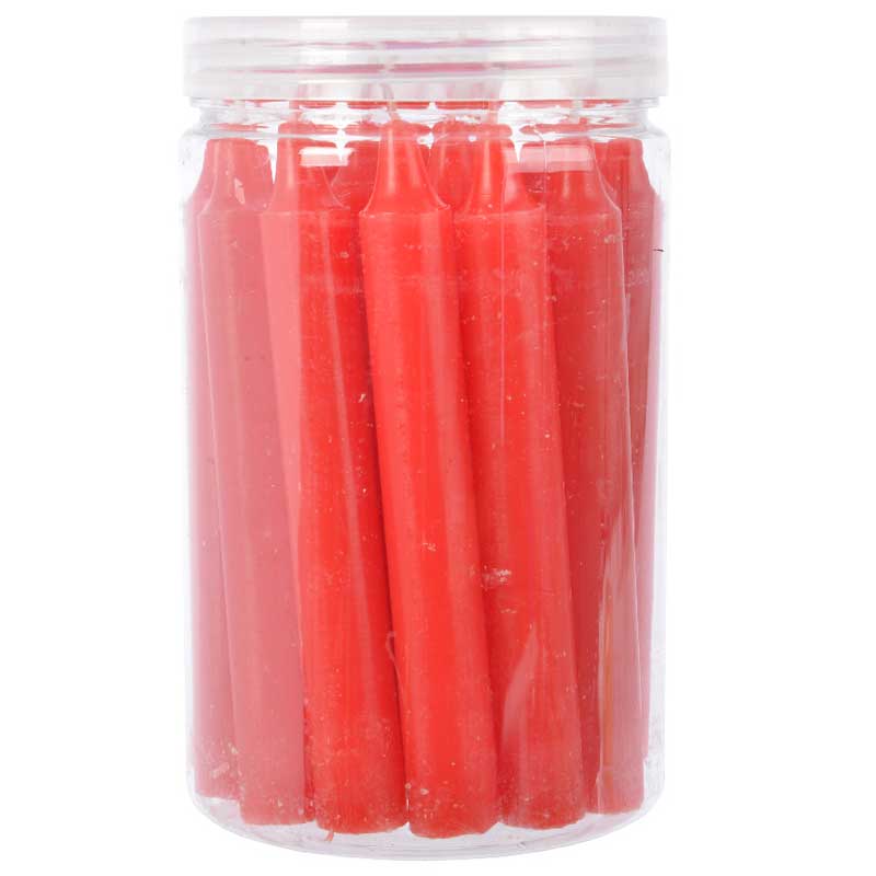 Decoris Mini Red Dinner Candles (Pack of 22) image 0