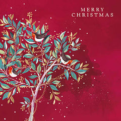 Ling Design Charity Christmas Cards - Tree and Robin (Pack of 6) image 0