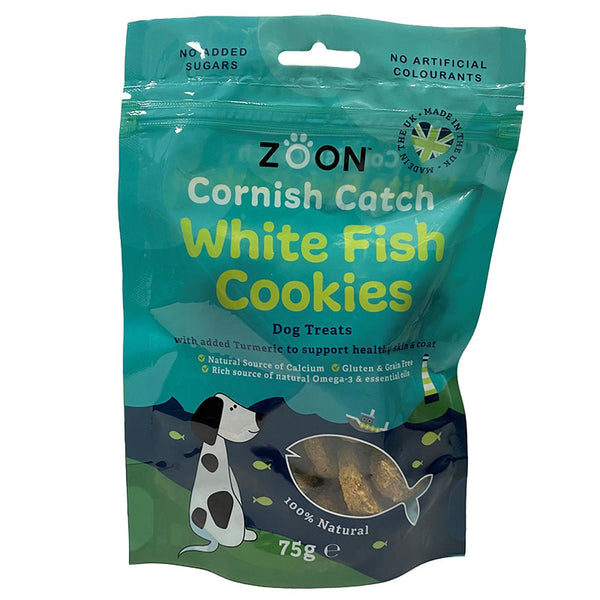 Zoon Cornish Catch White Fish Cookies Dog Treats image 0