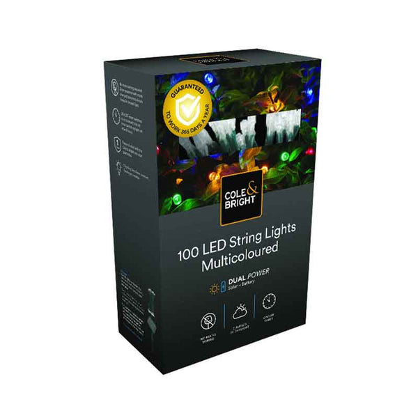 Cole & Bright Multicoloured 100 LED String Lights image 2